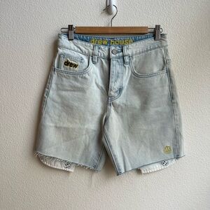 Drew House Light Blue Denim Shorts, Justin Bieber, size 28